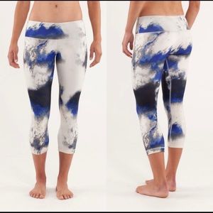 Lululemon Wunder Under Crop Milky Way Multi Size 8 tie dye leggings pants